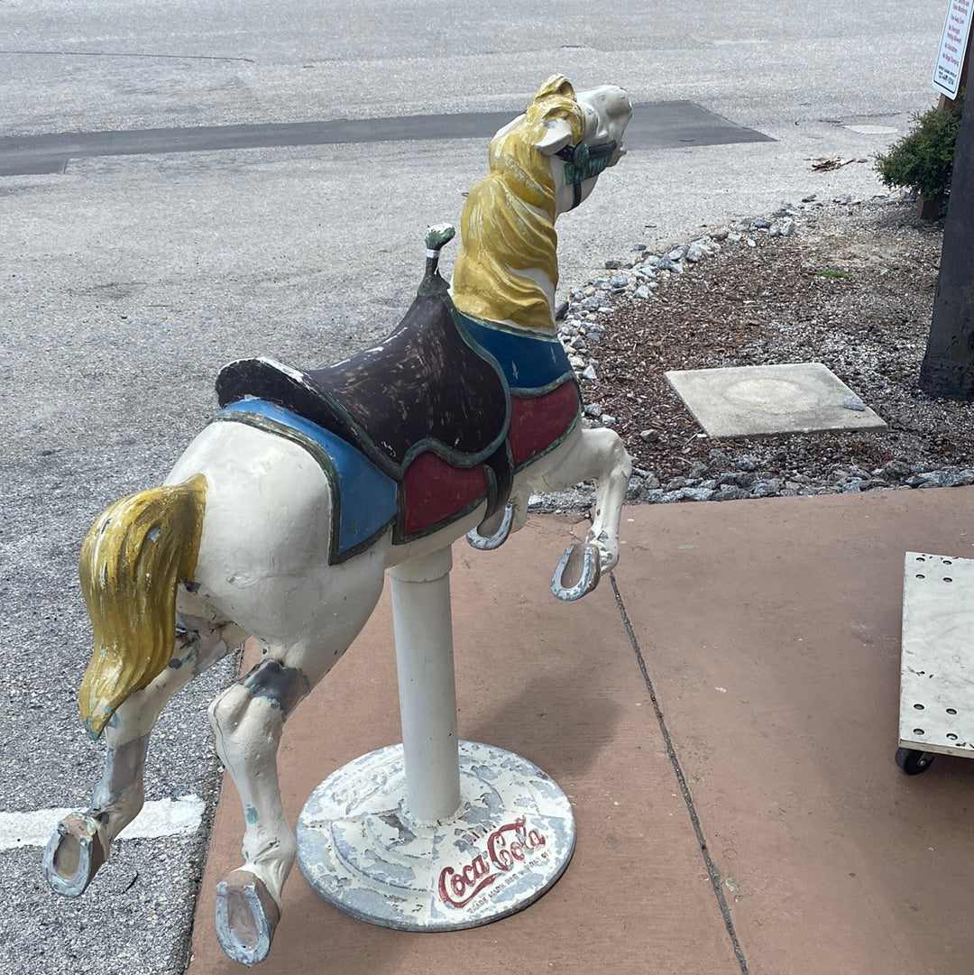 1950’s cast aluminum Coca-Cola carousel horse